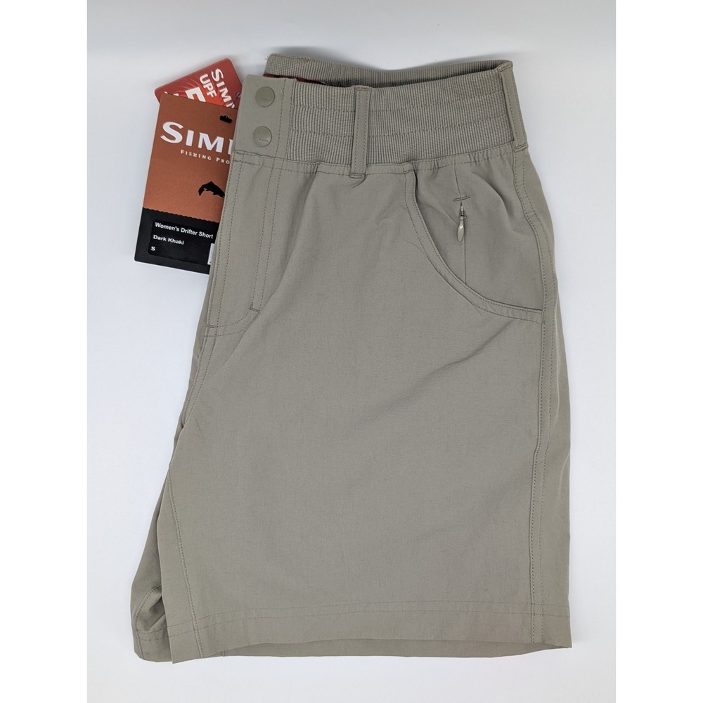 Simms Women's Small‎ Shorts Fishing 6" Lightweight UPF 50+ Outdoor Hiking Khaki